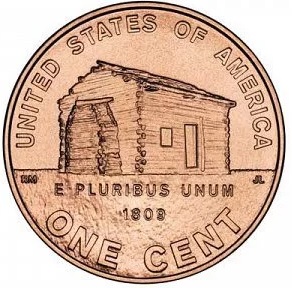 Diseño reverso del centavo EEUU conmemorativo de Lincoln. Kentucky.